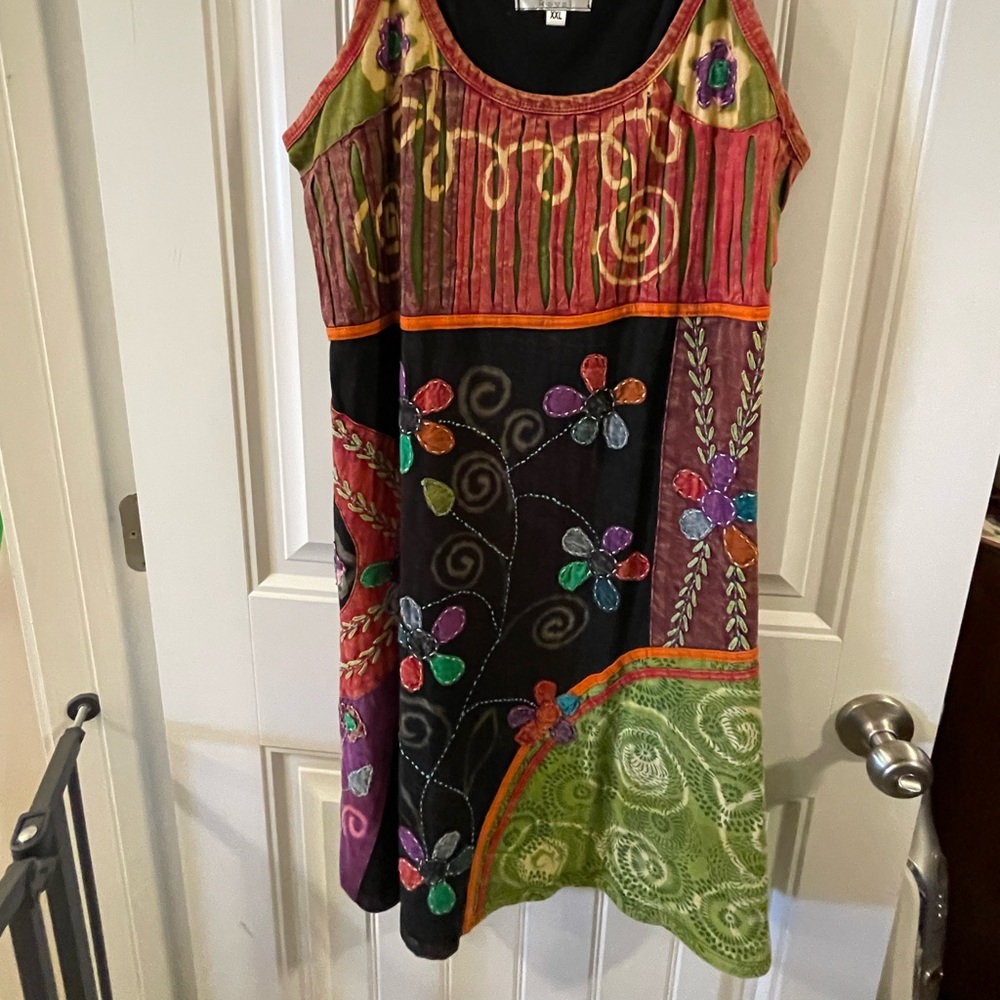 Boho tank dress EUC XXL (measures like L)